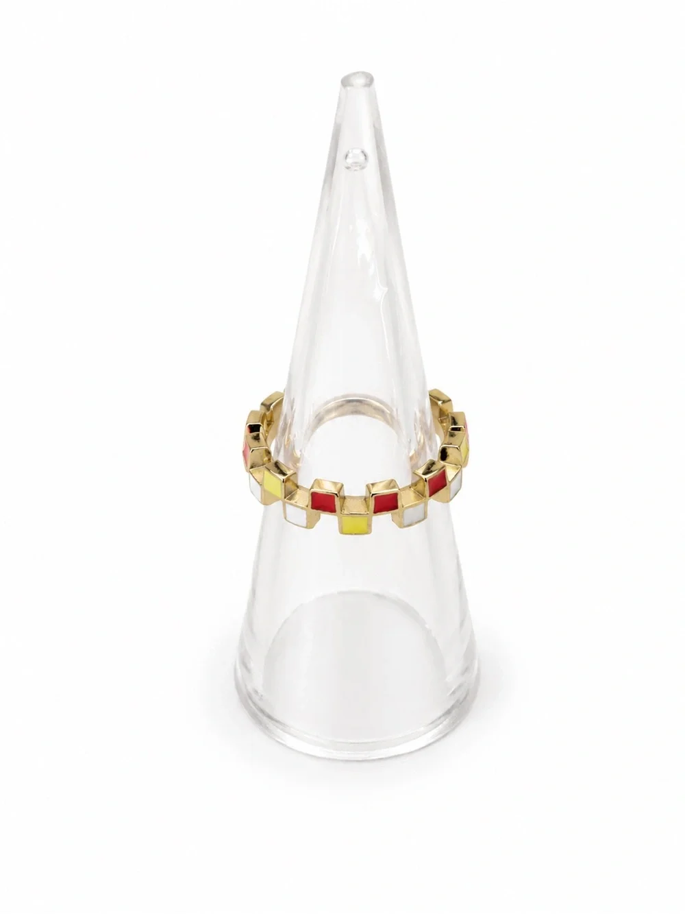 Hey Harper Whoopi Ring Size 6 Gold-Tone Colorful Enamel Stack Ring